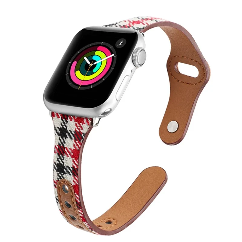 Cool Universell Apple Kunstleder und Textil / Nylon armband
