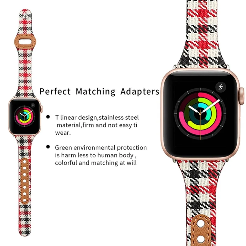 Cool Universell Apple Kunstleder und Textil / Nylon armband