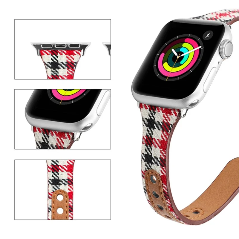 Cool Universell Apple Kunstleder und Textil / Nylon armband
