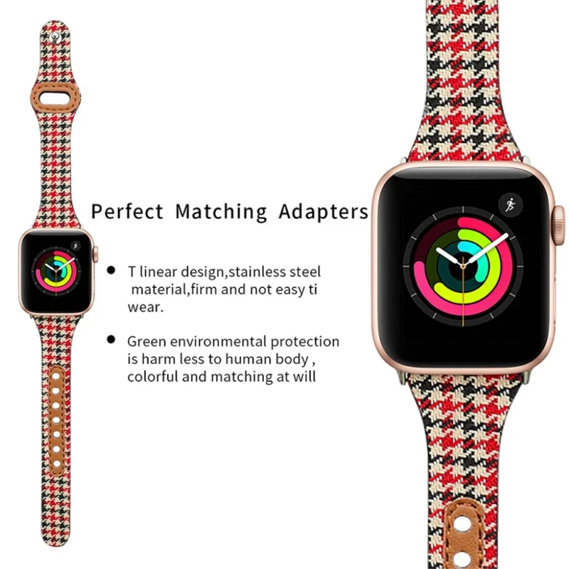 Cool Universell Apple Kunstleder und Textil / Nylon armband