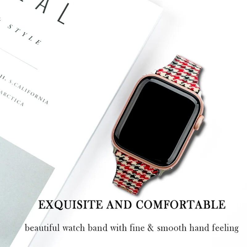 Cool Universell Apple Kunstleder und Textil / Nylon armband