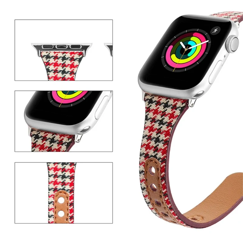 Cool Universell Apple Kunstleder und Textil / Nylon armband