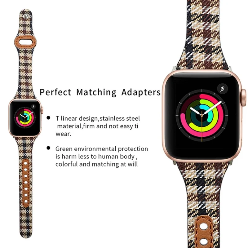 Cool Universell Apple Kunstleder und Textil / Nylon armband