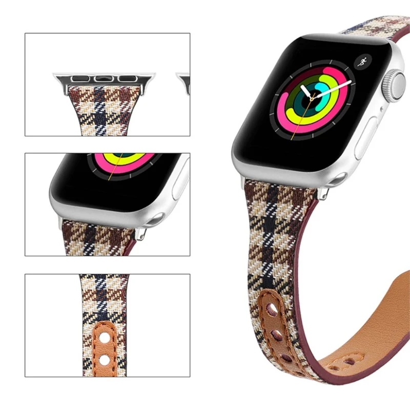 Cool Universell Apple Kunstleder und Textil / Nylon armband