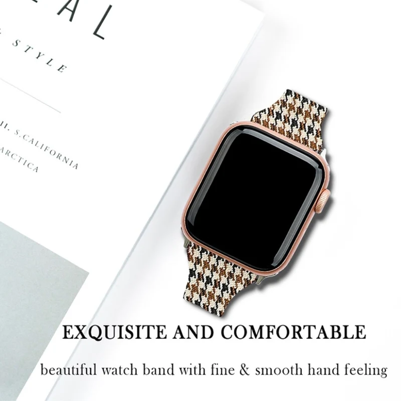 Cool Universell Apple Kunstleder und Textil / Nylon armband