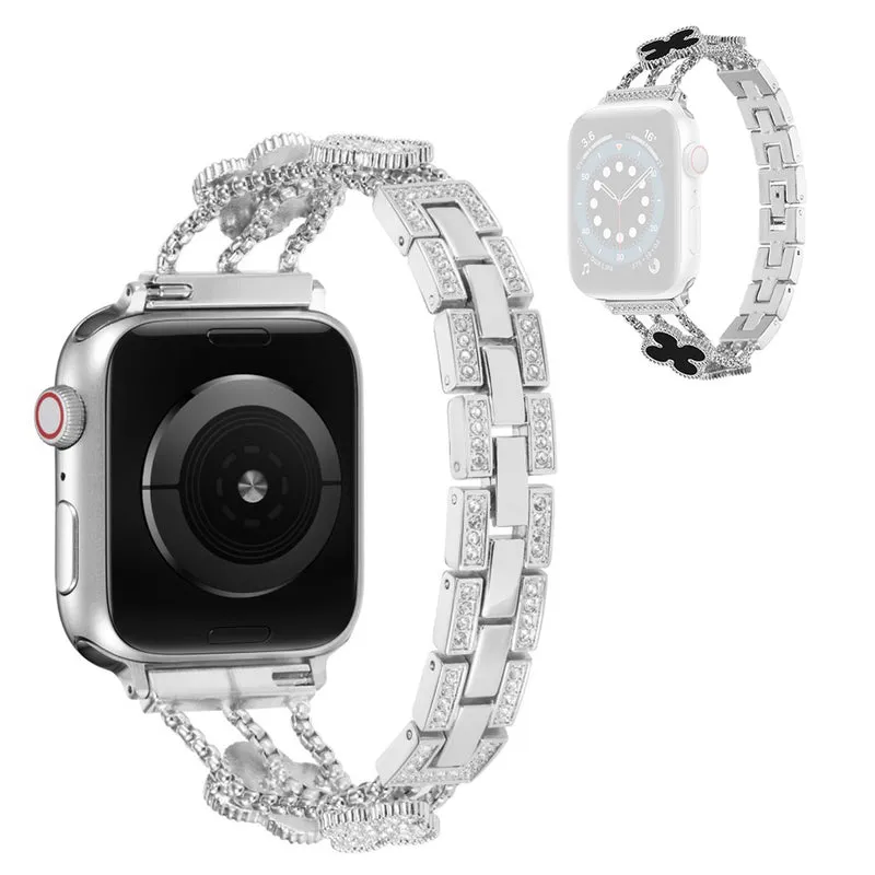 Mega stylisch Universell Apple Metall und Strass armband