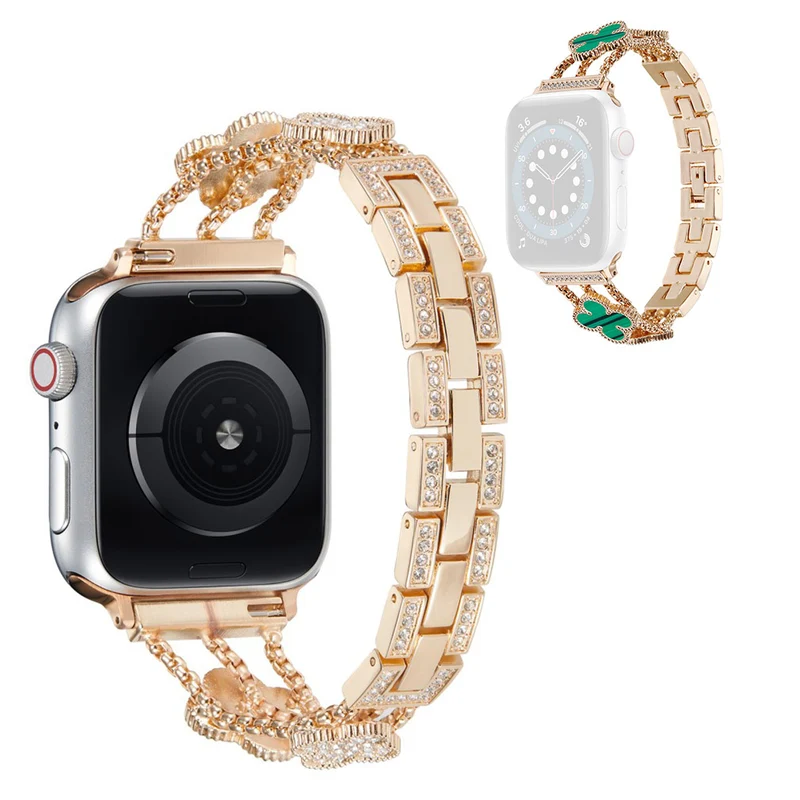 Mega stylisch Universell Apple Metall und Strass armband