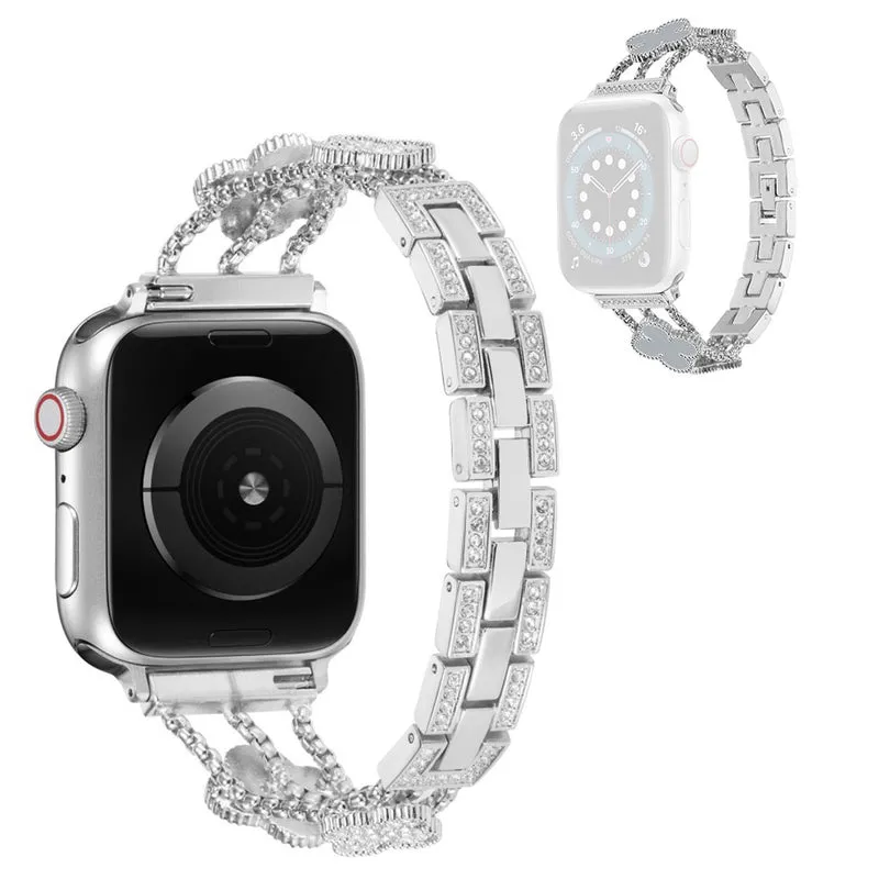 Mega stylisch Universell Apple Metall und Strass armband