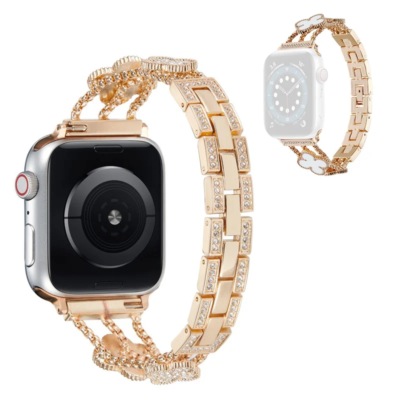 Mega stylisch Universell Apple Metall und Strass armband