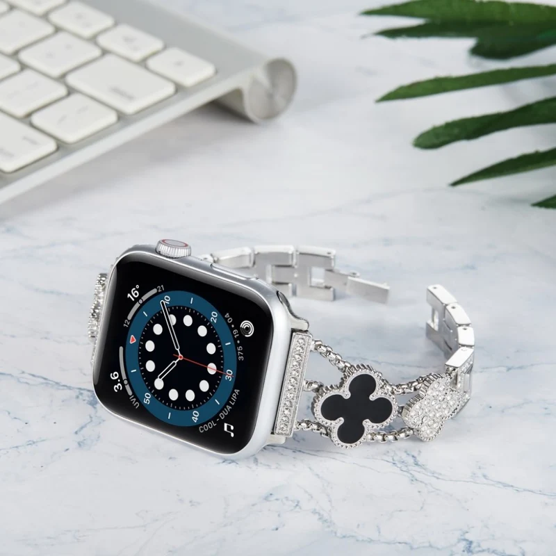 Mega stylisch Universell Apple Metall und Strass armband