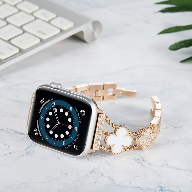 Mega stylisch Universell Apple Metall und Strass armband