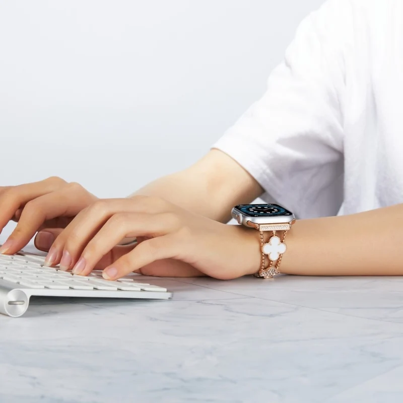 Mega stylisch Universell Apple Metall und Strass armband