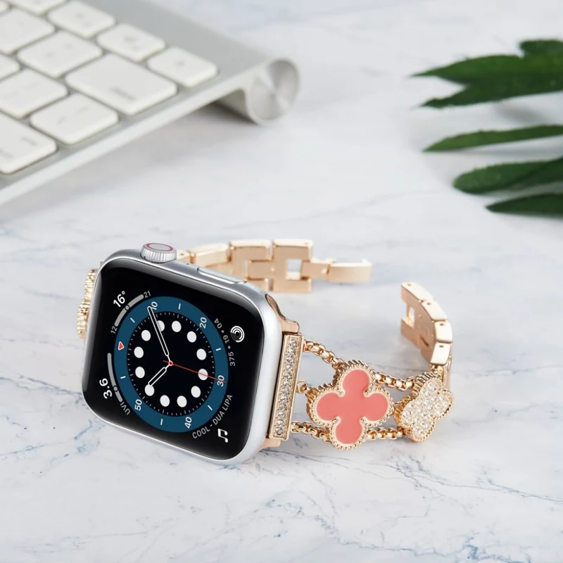 Mega stylisch Universell Apple Metall und Strass armband