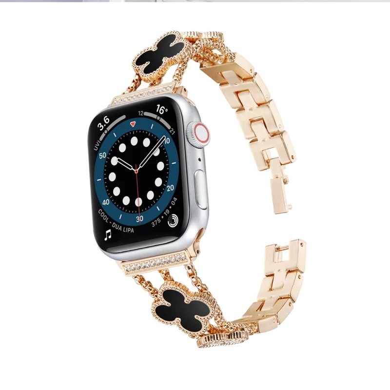 Mega stylisch Universell Apple Metall und Strass armband