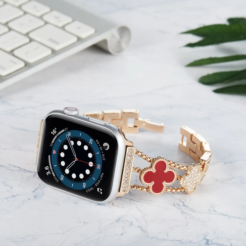 Mega stylisch Universell Apple Metall und Strass armband