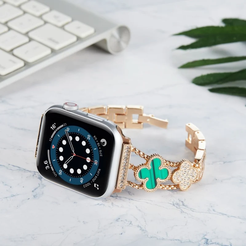 Mega stylisch Universell Apple Metall und Strass armband