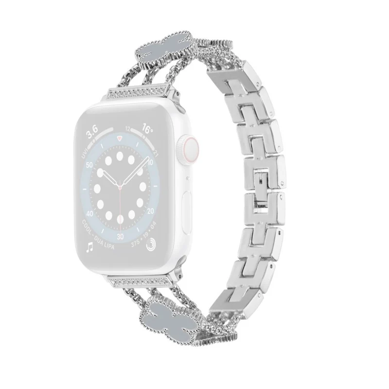 Mega stylisch Universell Apple Metall und Strass armband