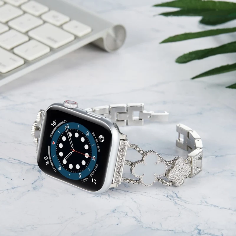 Mega stylisch Universell Apple Metall und Strass armband