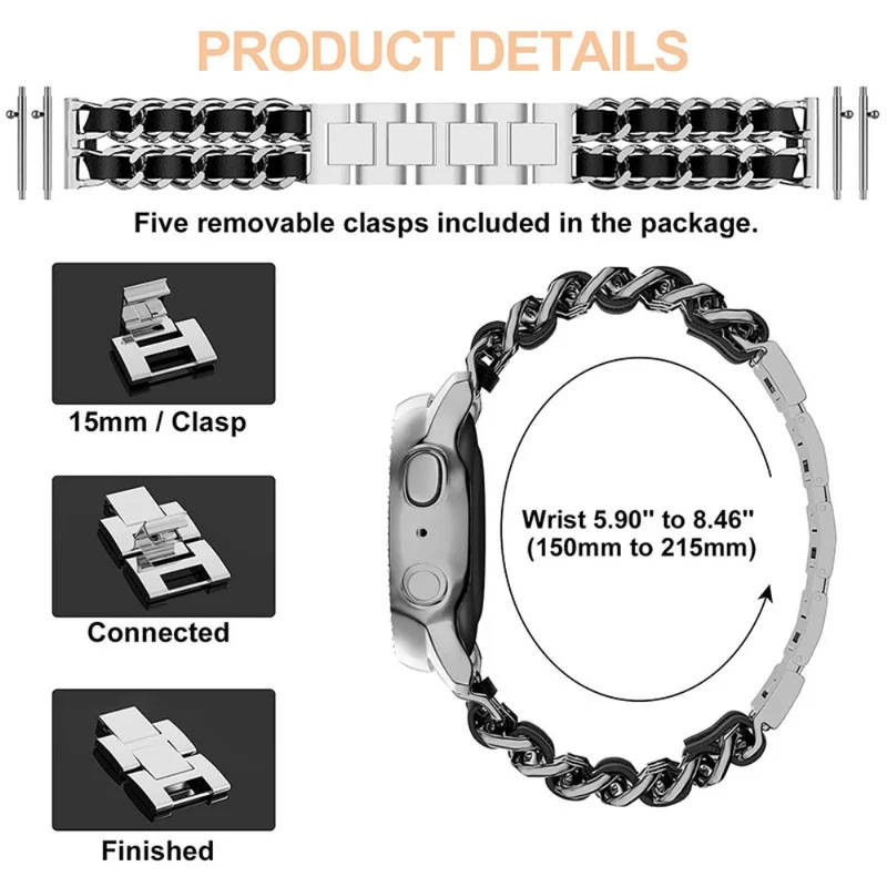 Samsung Galaxy Watch 3 (45mm) Metall und Kunstleder armband