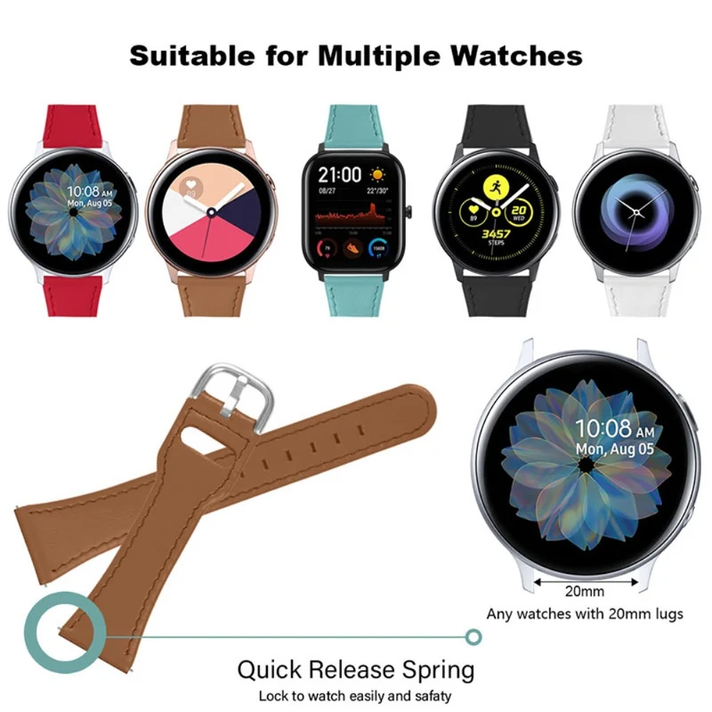 Samsung Galaxy Watch 3 (45mm) / Samsung Galaxy Watch (46mm) Echtes Leder armband
