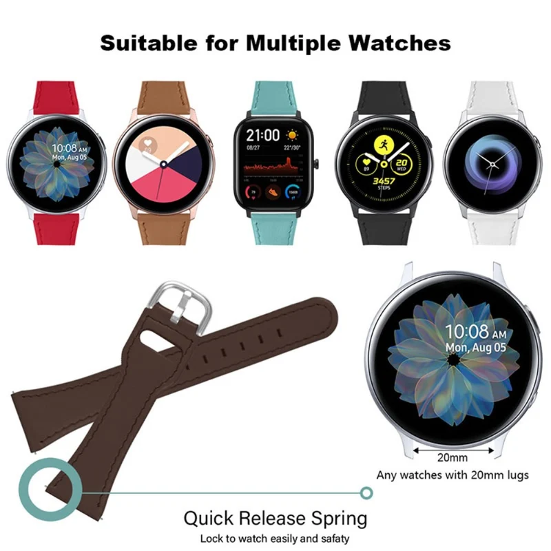 Samsung Galaxy Watch 3 (45mm) / Samsung Galaxy Watch (46mm) Echtes Leder armband