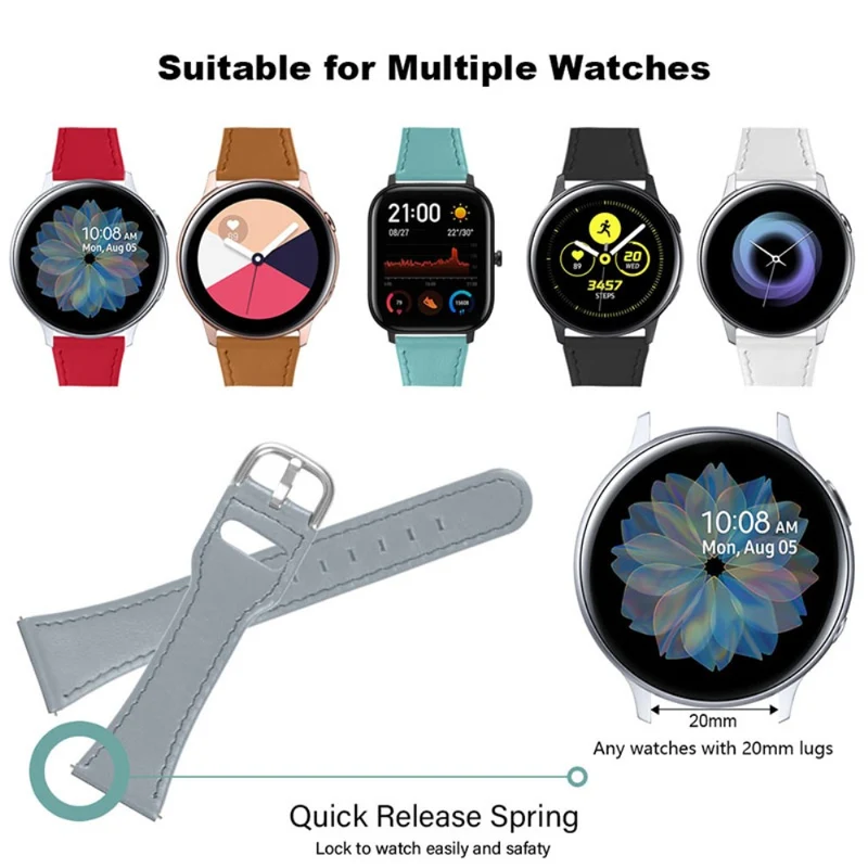 Samsung Galaxy Watch 3 (45mm) / Samsung Galaxy Watch (46mm) Echtes Leder armband