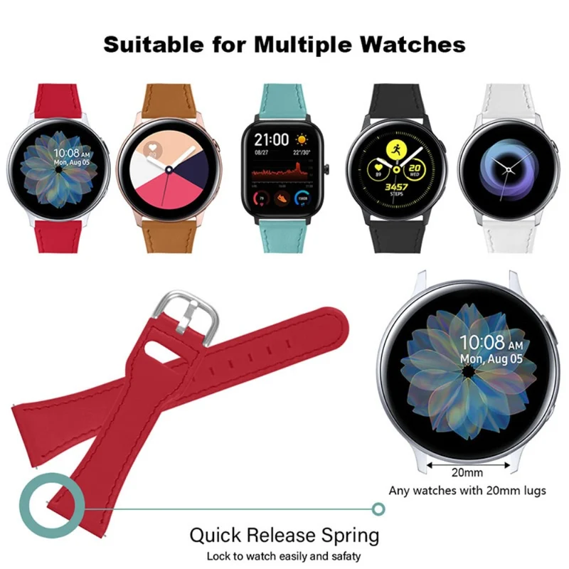 Samsung Galaxy Watch 3 (45mm) / Samsung Galaxy Watch (46mm) Echtes Leder armband