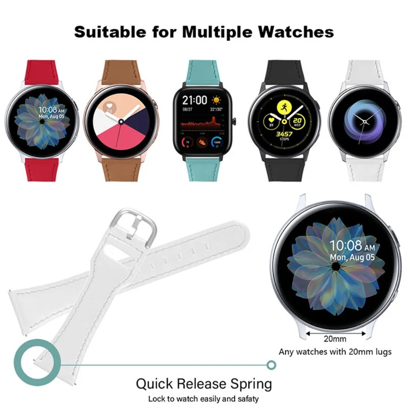 Samsung Galaxy Watch 3 (45mm) / Samsung Galaxy Watch (46mm) Echtes Leder armband