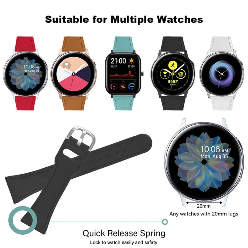 Samsung Galaxy Watch 3 (45mm) / Samsung Galaxy Watch (46mm) Echtes Leder armband