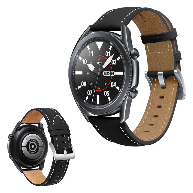 Mega zäh Samsung Galaxy Watch 3 (45mm) Echtes Leder armband