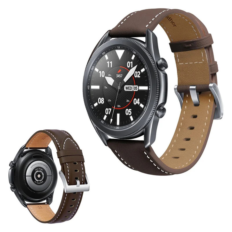 Mega zäh Samsung Galaxy Watch 3 (45mm) Echtes Leder armband