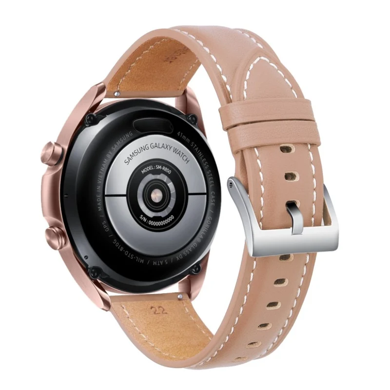 Mega zäh Samsung Galaxy Watch 3 (45mm) Echtes Leder armband