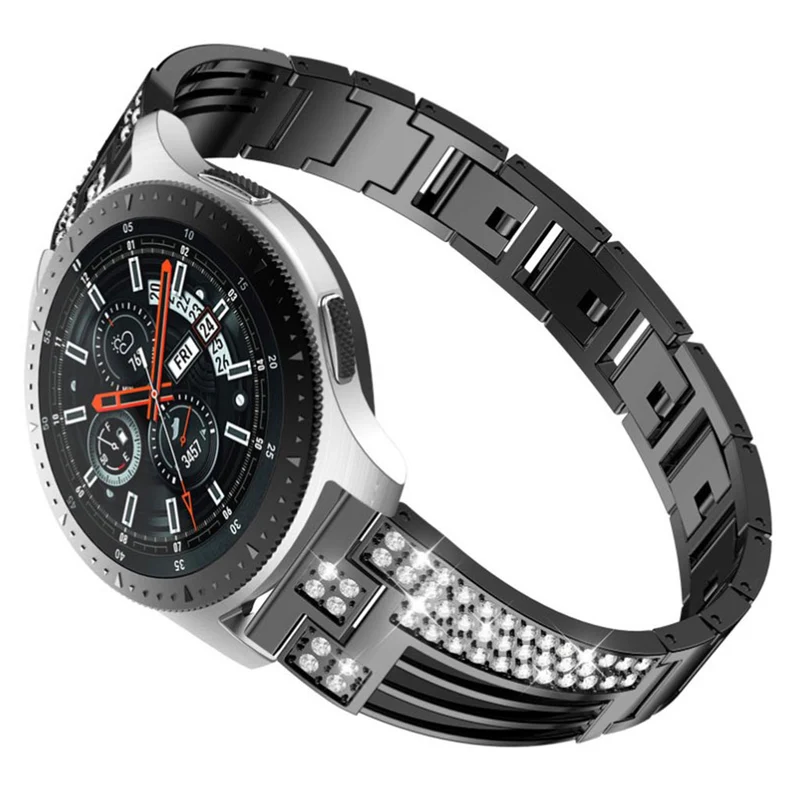 Samsung Gear S3 / Samsung Galaxy Watch (42mm) Metall und Strass armband