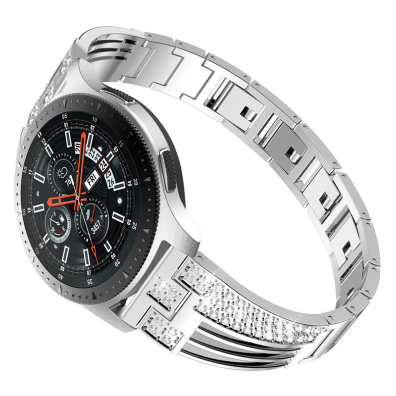 Samsung Gear S3 / Samsung Galaxy Watch (42mm) Metall und Strass armband