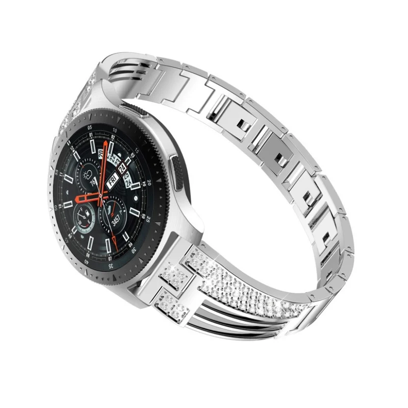 Samsung Gear S3 / Samsung Galaxy Watch (42mm) Metall und Strass armband
