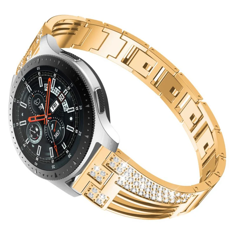 Samsung Gear S3 / Samsung Galaxy Watch (42mm) Metall und Strass armband