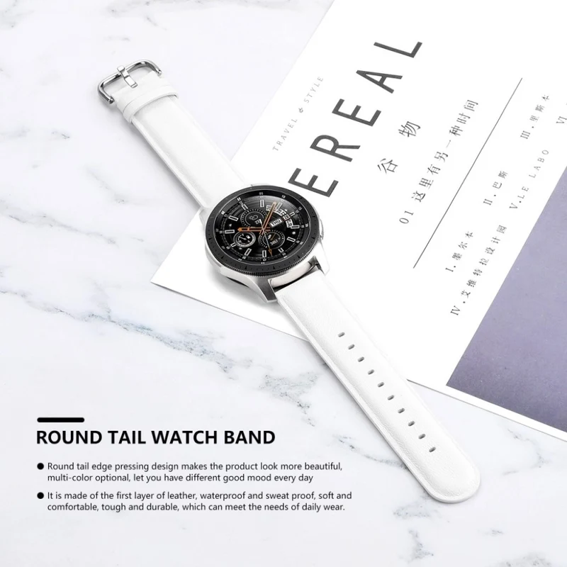 Stilvoll Samsung Galaxy Watch (42mm) Echtes Leder armband