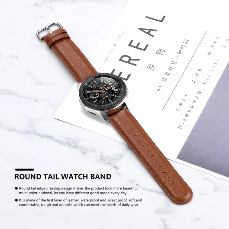 Stilvoll Samsung Galaxy Watch (42mm) Echtes Leder armband