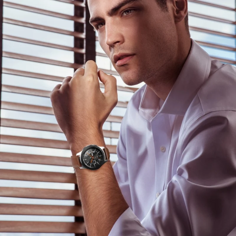 Stilvoll Samsung Galaxy Watch (42mm) Echtes Leder armband