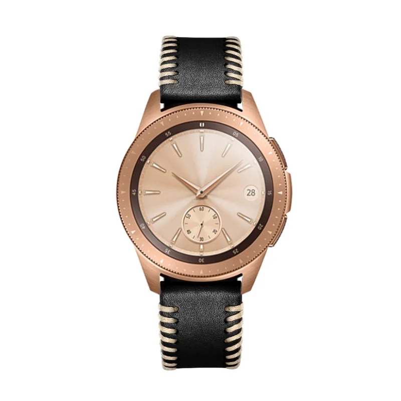 Mega cool Samsung Galaxy Watch (42mm) Echtes Leder armband