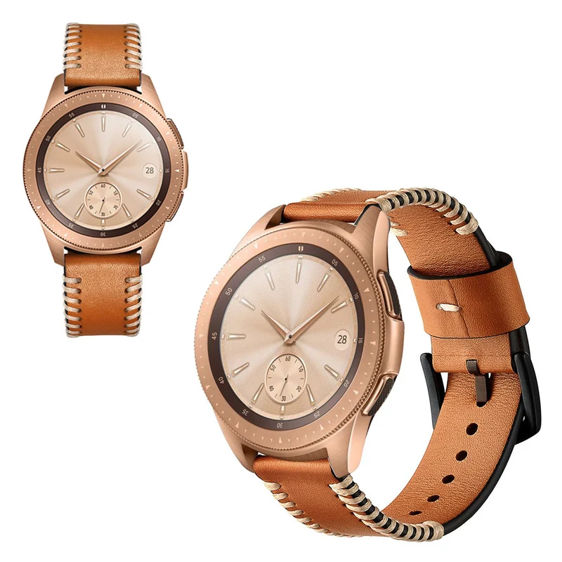 Mega cool Samsung Galaxy Watch (42mm) Echtes Leder armband