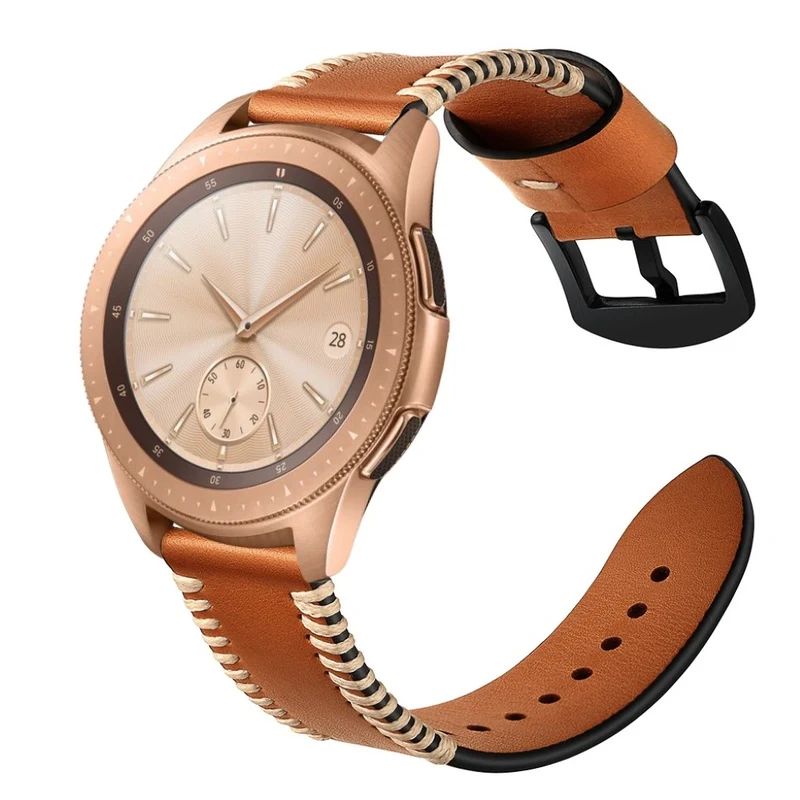 Mega cool Samsung Galaxy Watch (42mm) Echtes Leder armband
