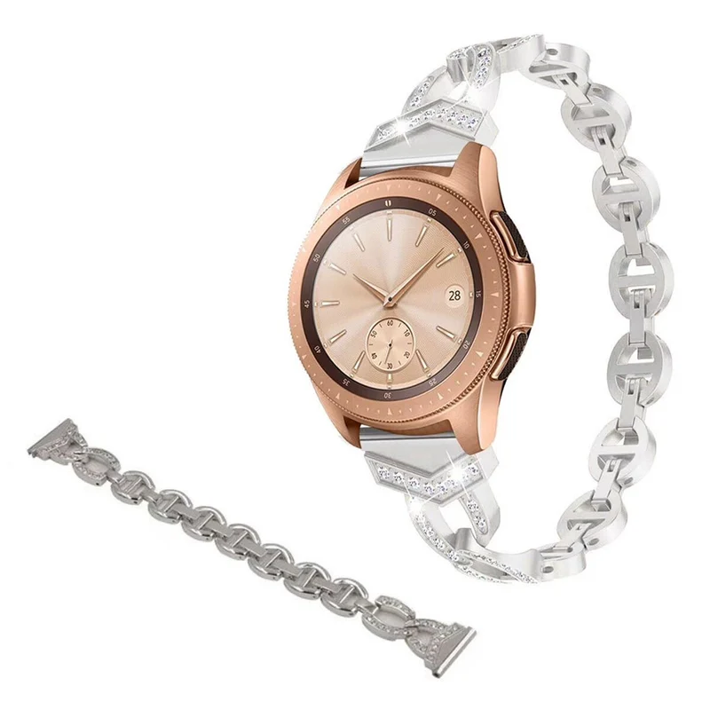 Schön Samsung Galaxy Watch (42mm) Metall und Strass armband