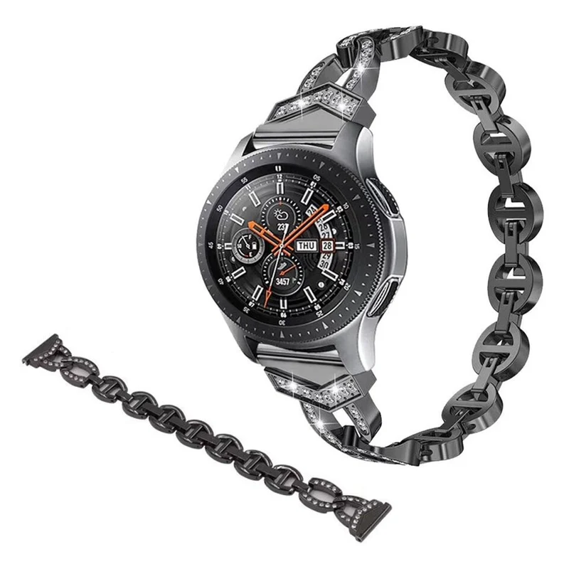 Schön Samsung Galaxy Watch (42mm) Metall und Strass armband