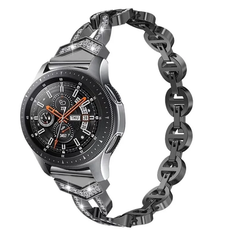 Schön Samsung Galaxy Watch (42mm) Metall und Strass armband