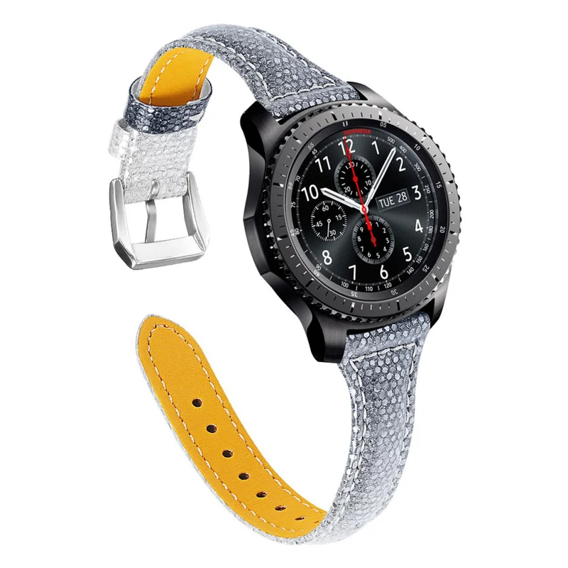 Bequem Samsung Gear S3 Frontier Echtes Leder armband
