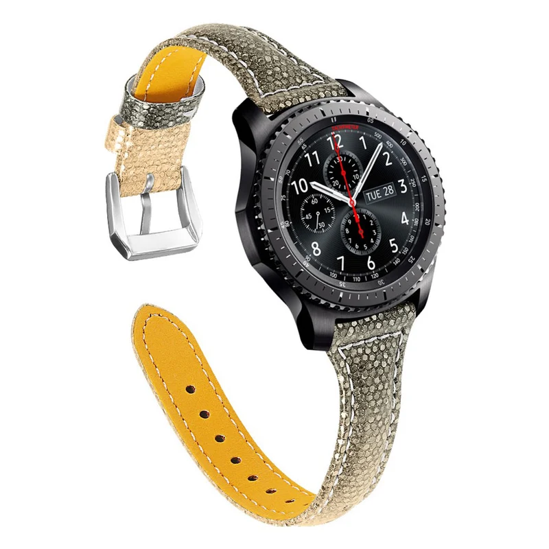 Bequem Samsung Gear S3 Frontier Echtes Leder armband