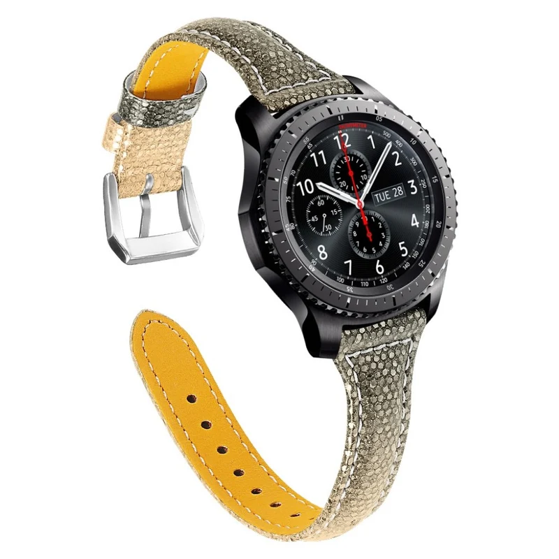 Bequem Samsung Gear S3 Frontier Echtes Leder armband