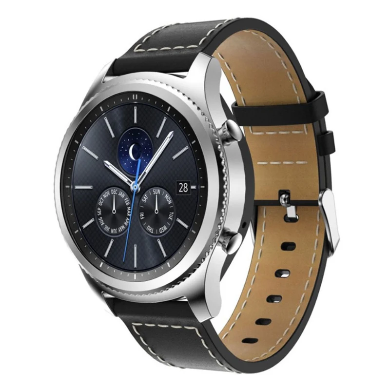 Super bequem Samsung Gear S3 Frontier Echtes Leder armband