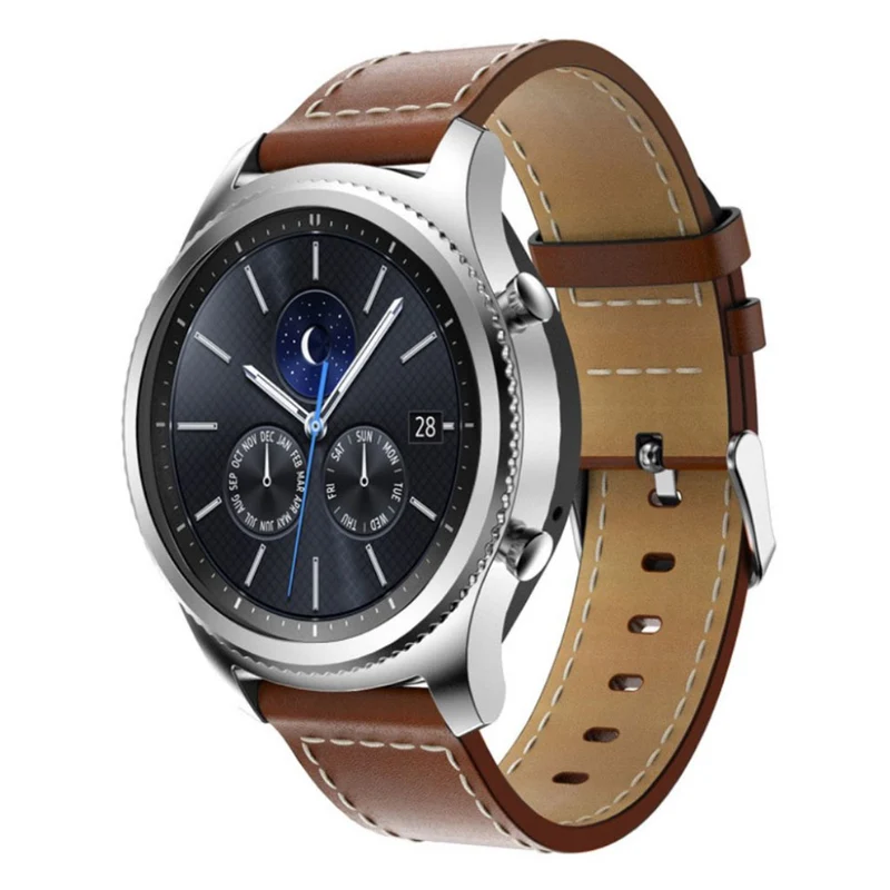 Super bequem Samsung Gear S3 Frontier Echtes Leder armband